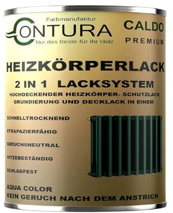 Contura Heizkörperlack Heizungslack Heizkörperfarbe Heizung Farbe Radiator Metalllack SM (Kieselgrau RAL 7032, 375ml.)