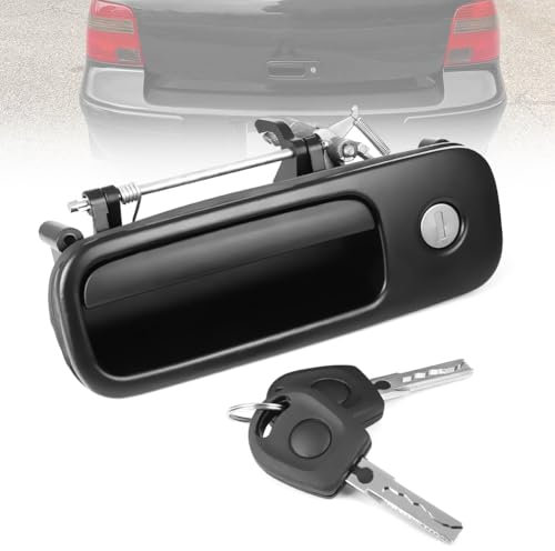GEAREVER Tirador de maletero para maletero con cerradura para VW Golf 4 Polo Lupo 6X1 6E1 6N Caddy III Sharan Transporter T5 T6 1J6827565B 1J6827565A