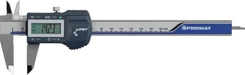 Messschieber DIN 862 IP67 150mm dig.m.Toleranzfunktion eck.PROMAT