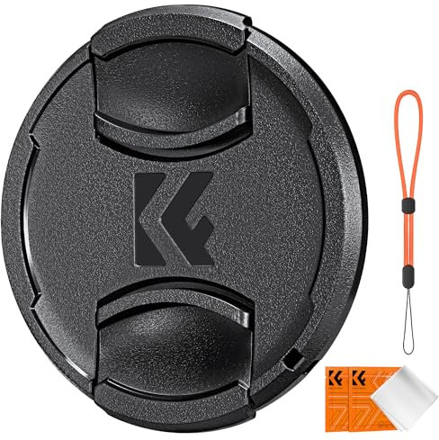 K&F Concept 86mm Bouchons/Caches Objectifs + Élastiques + 2 Chiffons de Nettoyage Emballé sous Vide Compatible avec Appareil Photo Canon Nikon Sony Olympus Fujifilm Pentax Panasonic Leica
