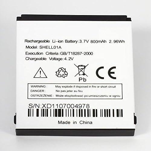 ZIDIOR Original Doro SHELL01A Battery | Compatible with Doro PhoneEasy Models 410, 520, 606, 611, 612, 631, 632, 621, 410GSM | 800mAh, 3.7V | Rechargeable Li-ion Battery