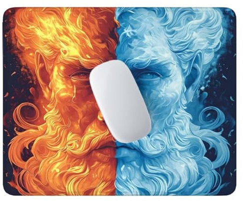 Tappetino Mouse, 24x20 cm Gaming Mouse Pad Zeus, Superficie di Tessuto Lmpermeabile, Tracciamento Fluido e Preciso, Tappetini Mouse per Computer PC Laptop, Base in Gomma Antiscivolo B-1076