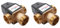 wisspair Lot de 2 valves thermostatiques 3 voies DN25 filetage extérieur en laiton pour de mélange thermostatique d'eau chaude et solaire