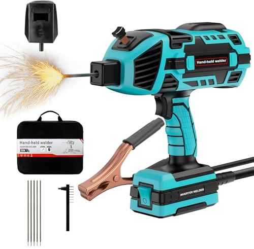 TRQWH Máquina de soldar 110 V/220 V, soldadora de arco, inversor IGBT, mini soldador MMA Tig/Mig, máquina de soldadura portátil, color azul