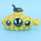 Gelbes U-Boot-Aquarium-Dekor, Luftstein-Blasenmacher für Aquarium, Sauerstoffpumpen-Deko-Zubehör, Unterwasser-Landschaftsornament