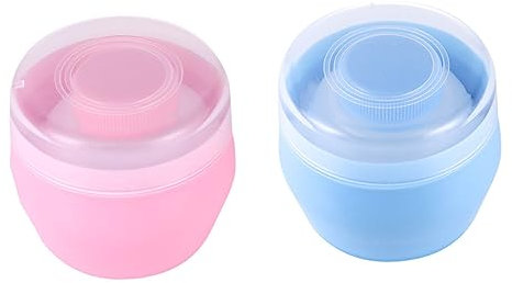 MOBUTOFU 2sätze Puderquaste Box Aufbewahrungsbehälter Puderquaste Für Talkumquastenbox Puderquastenbehälter Babypuderquastenbox Praktische Puderquastenbox