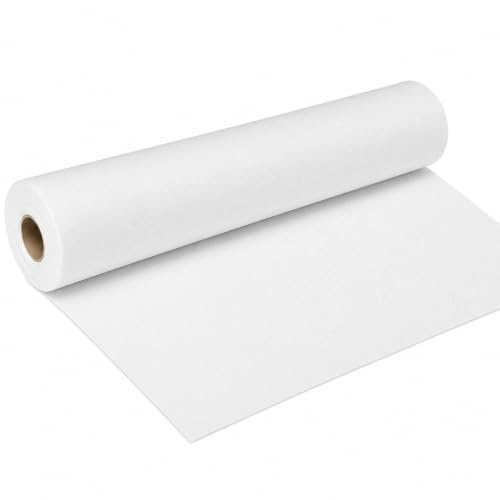 DeinPack 1 Rolle Airlaid Tischläufer weiß 40cm x24m HORECA perforiert | 1 Rolle, HORECA Qualität, Perforierung alle 120cm, Hochwertiger Einweg, Ideal für Dekorationen, Hochzeit & Partys