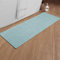 chakme Badezimmerteppich 43 x 120cm rutschfeste Badematte mit Gummi Rückseite Badteppich rutschfest waschbar Badvorleger Bad Teppich Badezimmer Duschvorleger Blau