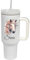 MiniGifts Großer Trinkbecher mit Strohhalm Personalisiert | 1200ml Thermobecher mit Deckel und Strohhalm | Trinkflasche Bedruckt mit Pferde-Motiv und Namen| Geschenkidee Ostern Erwachsene | Coffee