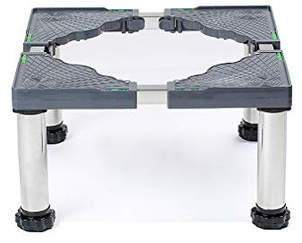 Base ajustable de acero inoxidable para lavadoras y secadoras de 45-70 cm, soporte universal para refrigeradores y muebles, altura de 24-27 cm, marco de soporte resistente.