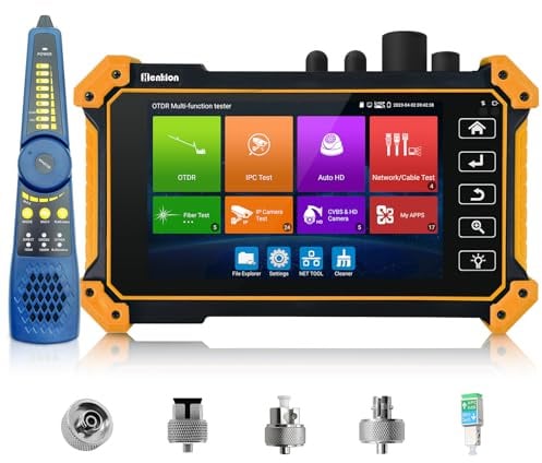 Henkion Multifunktionaler OTDR Glasfasertester 5510 LWL Tester 1310/1550nm 28/26dB Reichweite 150km IPC Tester TVI CVI AHD CVBS Kabeltester FC/UPC SC ST LC OPM OLS LS VFL Ereigniskarte