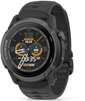 COROS APEX 4 (46mm) GPS-Sportuhr, 1,3-MIP-Touchscreen- Schwarz | Globale Karten mit Navigationsanleitung, 41 Tage Akku, Mikrofon, Lautsprecher, 5 Klettermodi, Echtzeitwetter, Luftdruck, Wind