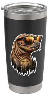 Funny Gila Monster with Sunglasses Animal Graphic Stainless Steel Insulated Tumbler