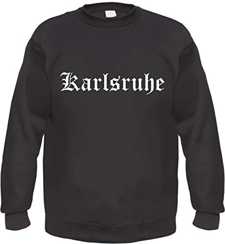 Karlsruhe Sweatshirt - Altdeutsch - Bedruckt - Pullover L Schwarz