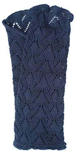 Invero, Merino Armstulpen Missy Uni, 100% Wolle (Marine)