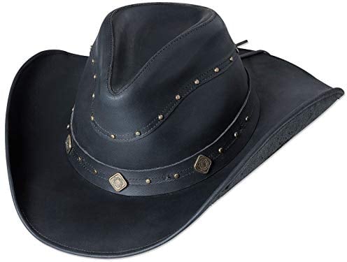 STARS & STRIPES Dundee Lederhut – Formbarer Western Fedora aus Rindsleder