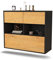 Dekati Sideboard Newport News hängend (92x77x35cm) Korpus anthrazit matt - Front Holz-Design Eiche - Push to Open