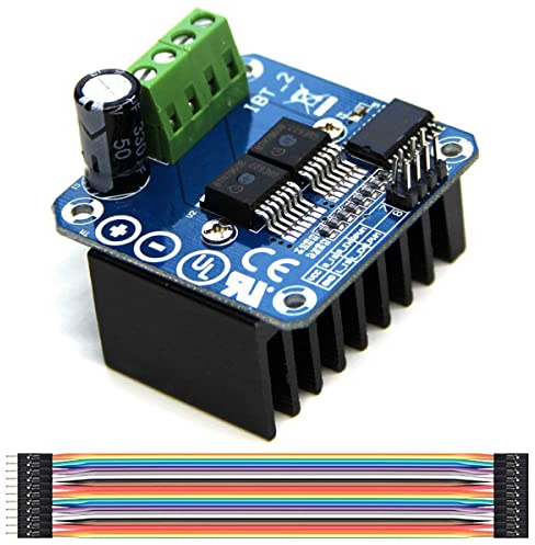 Youmile Motortreibermodul BTS7960B Doppel-DC-Schrittmotortreiber H-Bridge PWM Smart-Autotreibermodul für Arduino-Strombegrenzung mit DuPont-Kabel