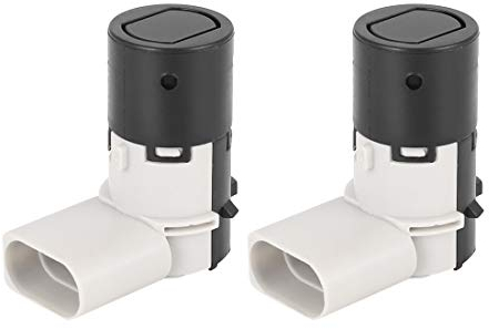 X AUTOHAUX 2 Stücke Auto Parksensoren 3-Polig Auto Parksensor Einparksystem Rückfahrhilfe 7M3919275A für Audi A2 A3 A4 A6 A8 Q5 Q7 Schwarz