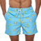 HLVEXH Herren Banane Weiß Streifen Leicht Schnelltrocknend Badehose Badebekleidung mit Mesh-Futter XL