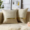 Artscope 2er-Set Dekorativ Kissenbezug 45 x 45 cm, Patchwork Weich Moderner Luxus Kissenbezüge Goldene Welle Dekokissen Kissenhülle Set Kissen Fall für Sofa Auto Schlafzimmer Zuhause Dekor (Beige)