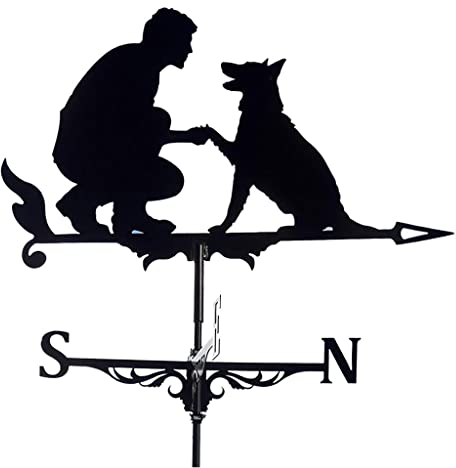 Baoblaze Girouette 29.5 - Homme avec Chien