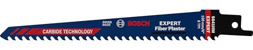 Bosch Professional 1x Hoja de sierra sable Expert ‘Fiber Plaster’ S 641 HM (para Tableros de fibrocemento, Longitud 150 mm, accesorios Sierra sable)