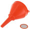 UNIVERSEL - Entonnoir En Plastique - Avec Filtre Amovible - Pour Bricolage Ou Mécanique - 145 mm - Rouge