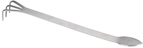 Kuuleyn Bonsai Root Rake Tool, 2-in-1-Edelstahl-3-Stift-Gartenbaumwerkzeuge zum Lösen des Bodens