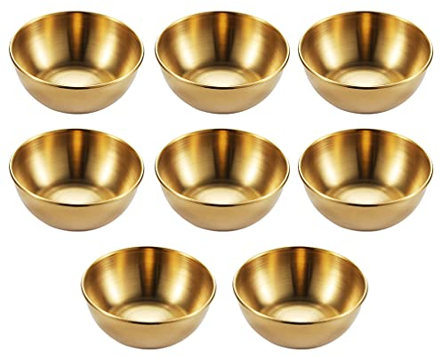 Cabilock 8 cuencos pequeños para salsa de aperitivos, cuencos pequeños, juego de cuencos para salsas, cuencos para aperitivos, cuenco para postre, salsa de tomate de alimentos para dedos