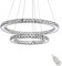 UISEBRT 48W LED Pendelleuchte Hängeleuchte Kristall - Moderne Kreative Höhenverstellbar Kronleuchter Hängelampe Deckenlampe Zwei Ringe Esszimmer Schlafzimmer Wohnzimmer, Dimmbar