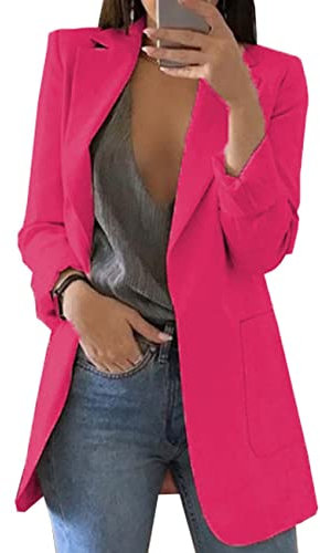 BAIXIAOCHI Chaqueta De Traje De Temperamento De CáRdigan Delgado De Manga Larga Con Solapa De Primavera Y OtoñO Para Mujer