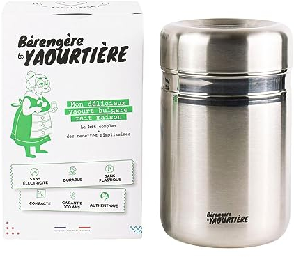 BÉRENGÈRE LA YAOURTIÈRE durable, sans électricité, sans plastique. Kit DIY pour préparation de yaourt maison. Do it yourself.
