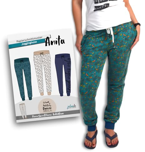 JULENDO Schnittmuster Jogginghose Anita Gr. 32-54 | Papierschnittmuster für Damen mit Nähanleitung