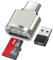 leizhan TF Kartenleser, Kartenlesegeräte，USB-C auf TF Kartenleser, Typ C OTG Speicherkartenleser Adapter für PC, Notebook, MacBook Air Pro, Galaxy, Huawei, Handys Tablette Mehr Ausrüstung (silbrig)