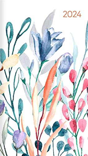 Miniplaner Style Blumenwiese 2024 - Taschen-Kalender 9x15 cm - Weekly - 64 Seiten - 1 Seite 1 Woche - Notiz-Heft - Alpha Edition