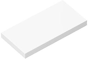 TTEHGB TOY Kompatibel mit Alle Großen Marken System – Fliesen 2x4 Weiß - 100 Stück