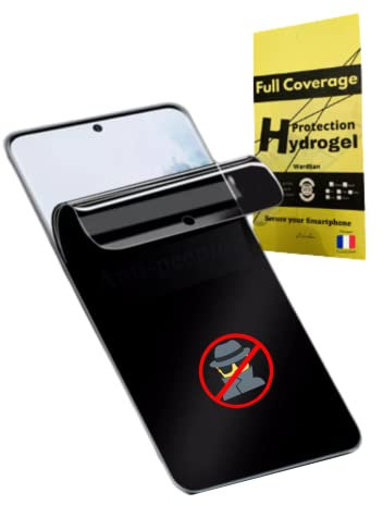 WardSan [1 pieza para Samsung Galaxy S23 Ultra 6,8 – Protector de pantalla de hidrogel antiespía privada 3D | Antigolpes, protector de TPU flexible, mejor que un cristal templado