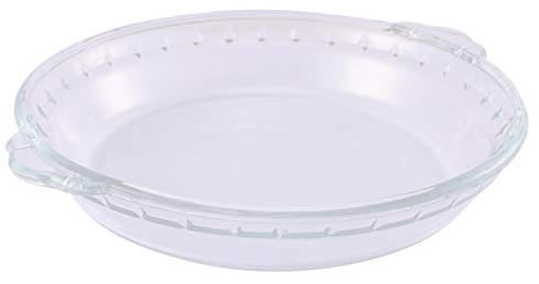 MARURY Glass Pie Plate 9 inch Round Deep Dish Pie Pan with Handles for Pie Baking and Cheese Cakes (Size : 20X18CM)