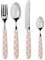 Isabelle Rose Shabby Chic Polka Dot Vintage Stainless Steel 6197 Cutlery Set