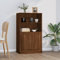TANZEM Highboard, Sideboard Wohnzimmer, Schlafzimmer Kommode, Bücherschrank, Wohnzimmerschrank, Hochschrank, Wohnschrank, Braun Eichen-Optik 60x35,5x103,5 cm Holzwerkstoff