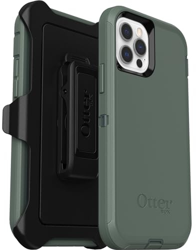 OtterBox Schutzhülle für iPhone 12 und iPhone 12 Pro (nur Defender Serie), Forest Ranger (grün), robust und langlebig, mit Port-Schutz, inklusive Holster-Clip-Ständer