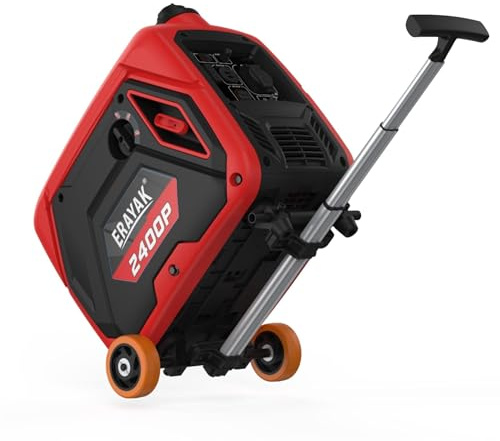 Kit de rueda de generador para Erayak 2400P ~ 4000S con mango extensible y neumáticos nunca planos, piezas de repuesto para generador
