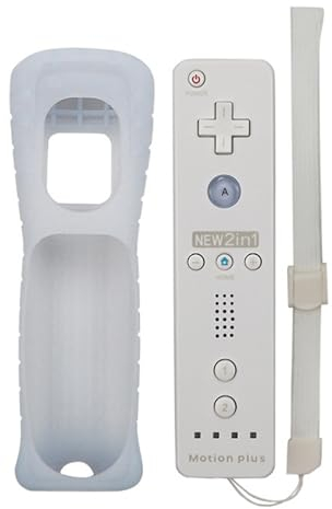 osiuujkw Premium Fernbedienung kompatibler Controller für Office Play Feel Good Silikagel Fernbedienung für Wii Wii Fernbedienung Schutzhülle, Weiß
