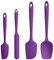 U-Taste Juego de 4 Espatulas: 250℃ Silicona Cocina Reposteria Lengua Resistente al Calor Utensilios de Espátula para Cocinar y Hornear, Paletas Cocina Antiadherentes Flexibles sin BPA (Púrpura)