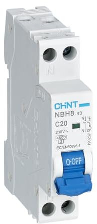 Interruttore magnetotermico compatto Chint 1P+N 1 modulo 40A 4.5kA - 190240