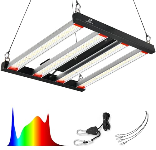 ICEKO 240W LED Vollspektrum Pflanzenlampe, LED Grow-Lamp, Wachstumslicht für Growbox-Komplettsets, Hydrokultur, Growzelt, Zimmerpflanzen, Gemüse & Blumen