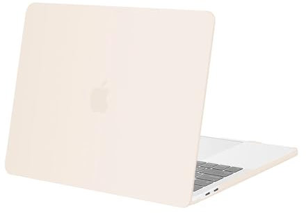 MOSISO Hülle Case Kompatibel mit MacBook Pro 13 Zoll 2025 2024 2023 2022-2016 M2 M1 A2338 A2289 A2251 A2159 A1989 A1706 A1708 mit/ohne Touch Bar,Plastik Hartschale Schutzhülle Cover, Beige