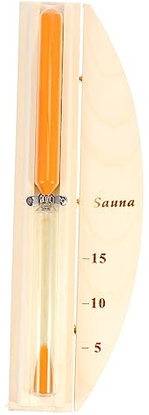 INOOMP Sablier de Sauna en Bois Marron Minuterie de 15 pour Timing Précis et Décoration Familiale, pour Sauna et Salle de Bain