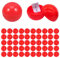 Lansls 50 Stück Ping Pong Bälle, Plastikkugeln Klein, Lotterie Bälle, Lotterie Kugeln Bälle, Tombola-Bälle, Bingo Spielbälle, Bunte Kugeln, Teilbare Plastikkugeln Leere für Bingo Spiel (Rot)
